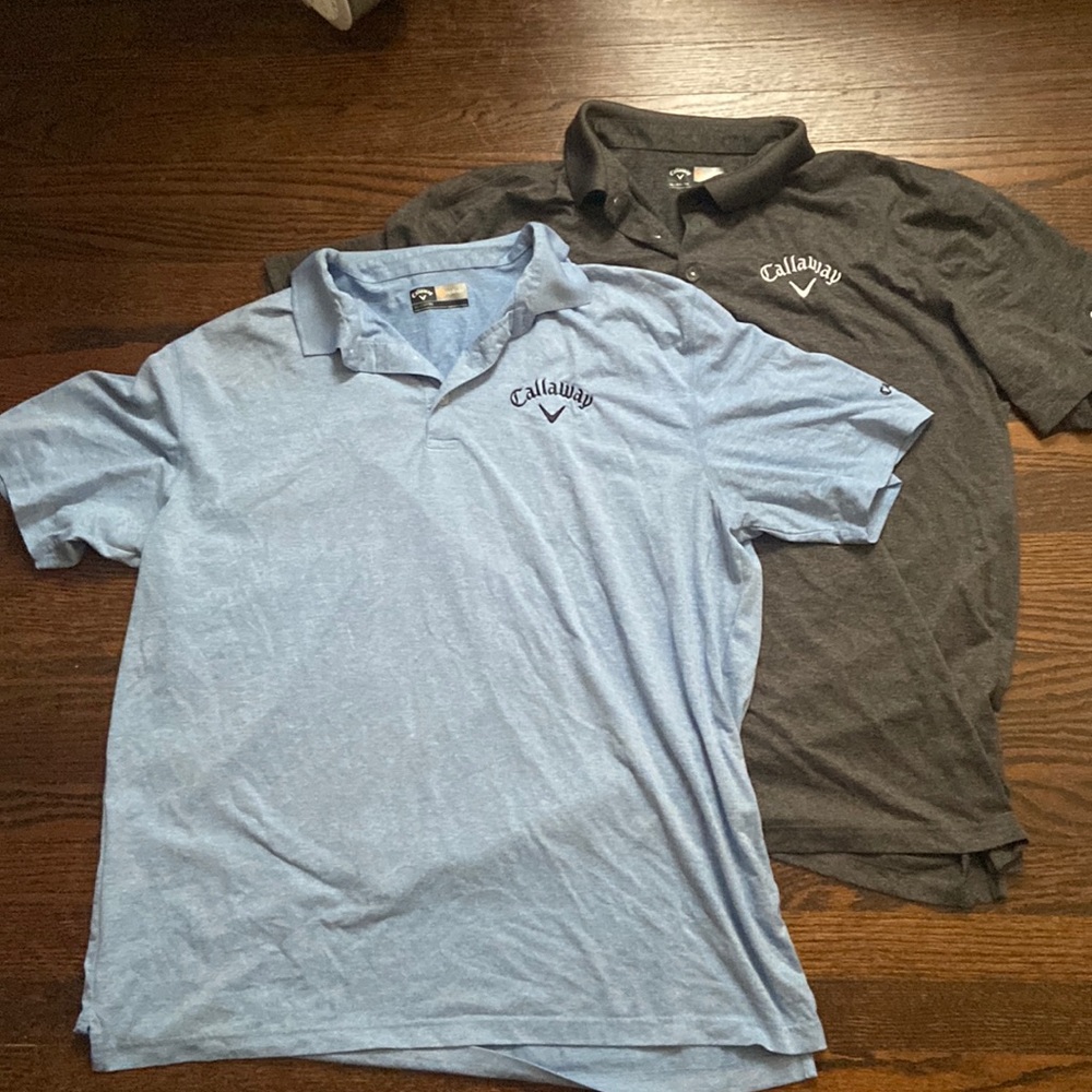 Two Callaway golf shirts size xl